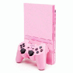 Console PS2 rose+carte m�moire+2 manettes